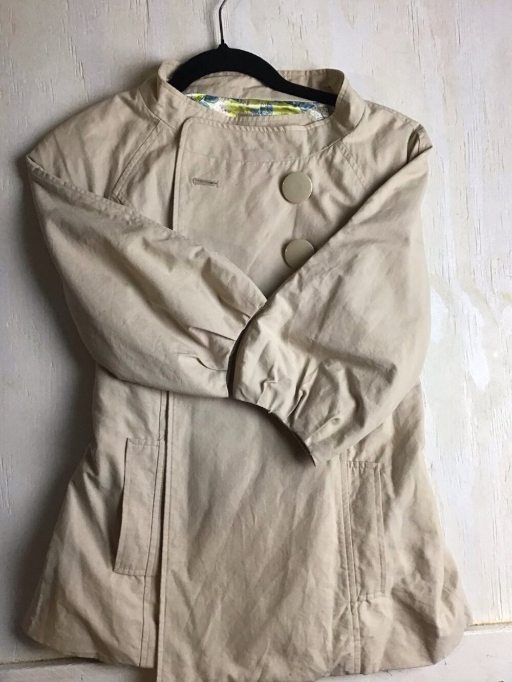 Olive  Des Olive Woman’s SZ SLinen/Cotton Blazer Jacket 3/4 Sleeve  Pockets